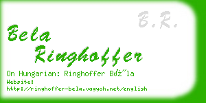 bela ringhoffer business card